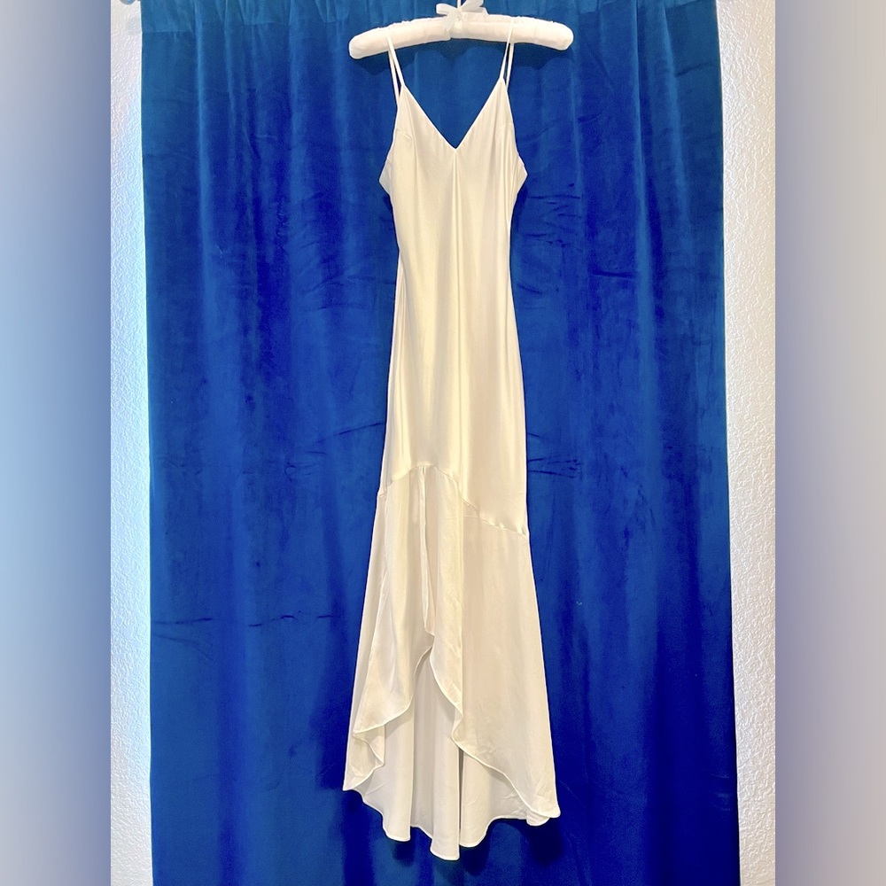 White Silk Cami NYC slip dress XS